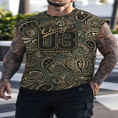 Sleeveless Sublimition T-Shirt For Men