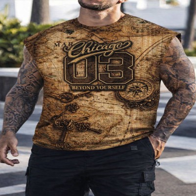 Sleeveless Sublimition T-Shirt For Men