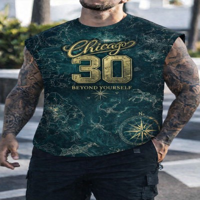 Sleeveless Sublimition T-Shirt For Men
