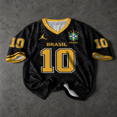 Brazil Fan jersey for men black