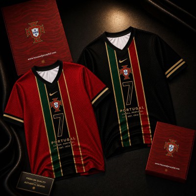Portugal Combo Fan jersey Maroon and black