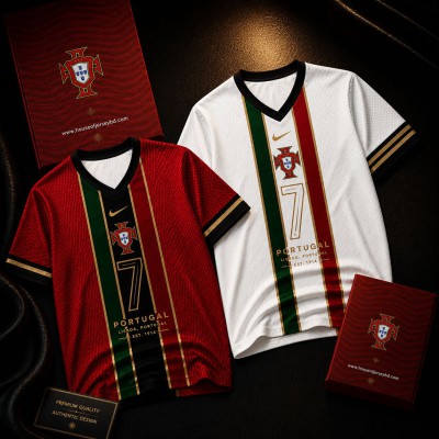 Portugal Combo Fan jersey Marooon and white