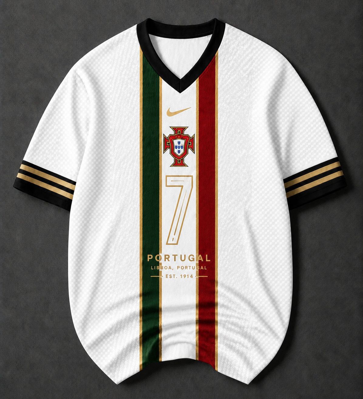 Portugal Combo Fan jersey black and white